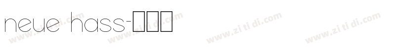 neue hass字体转换